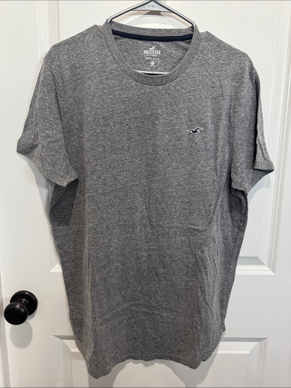 Hollister Short Sleeve Heather Gray Crewneck Tee